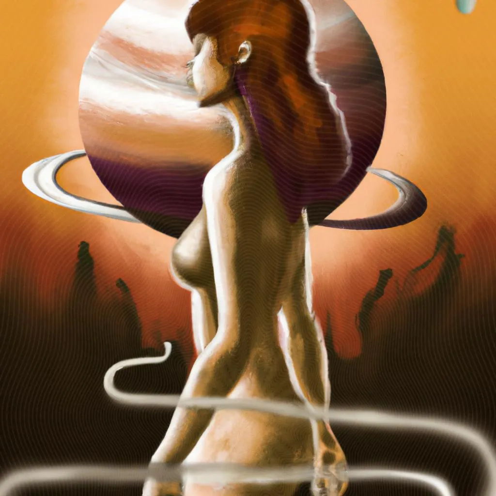 Vida em Júpiter: Desvendando os Mistérios Espirituais do Planeta 4 uma pintura figurativa de vida em júpiter espiritismo