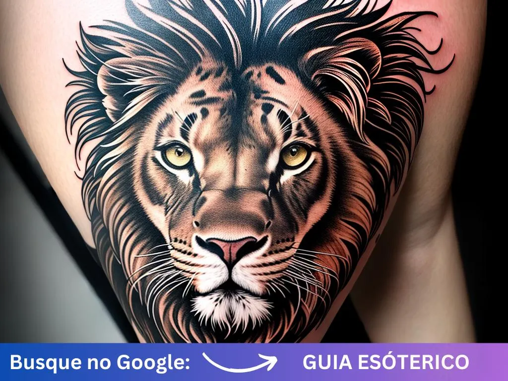 Desvendando o Mistério: Significado da Tatuagem de um Leão 4 Imagens qual o significado da tatuagem de um leao