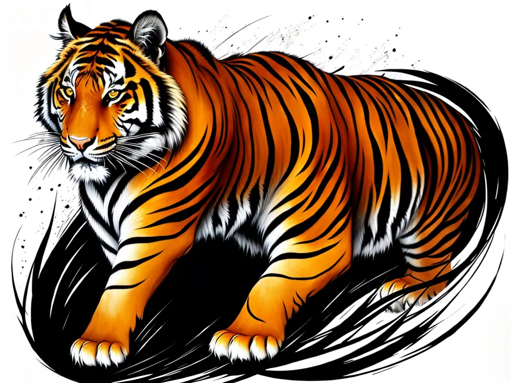 O Poder e a Força do Tigre 2 Imagens tatuagem tigre