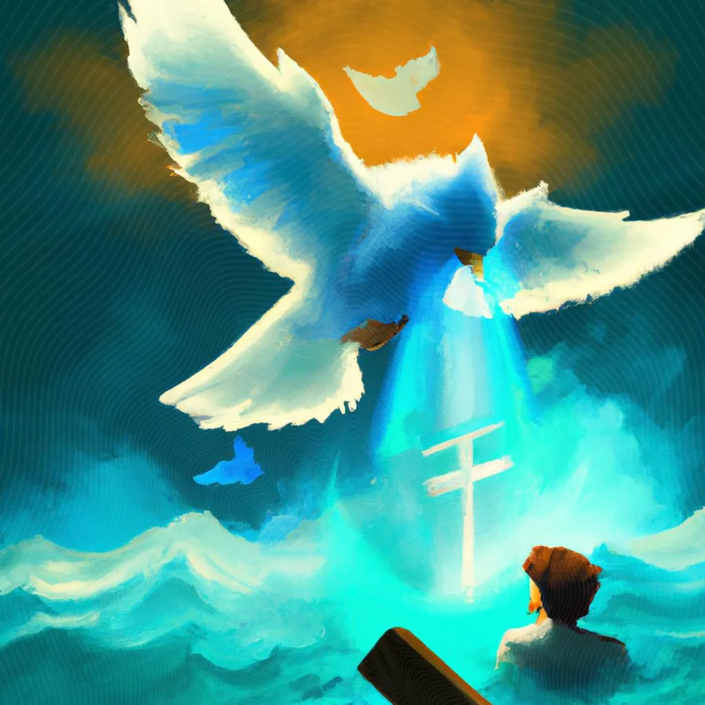 uma imagem impressionista de a necessidade do batismo com o espirito santo