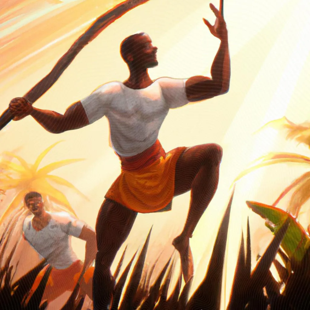 Capoeira no Espírito Santo: A Dança do Mistério e da Espiritualidade 3 uma composição gráfica de capoeira no espirito santo