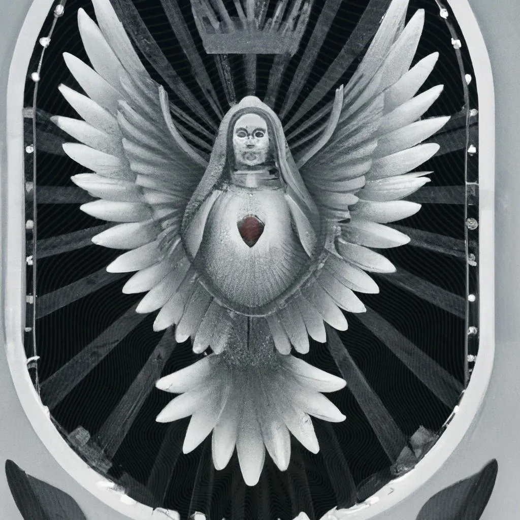 uma imagem gráfica com o tema divino espirito santo molde papel