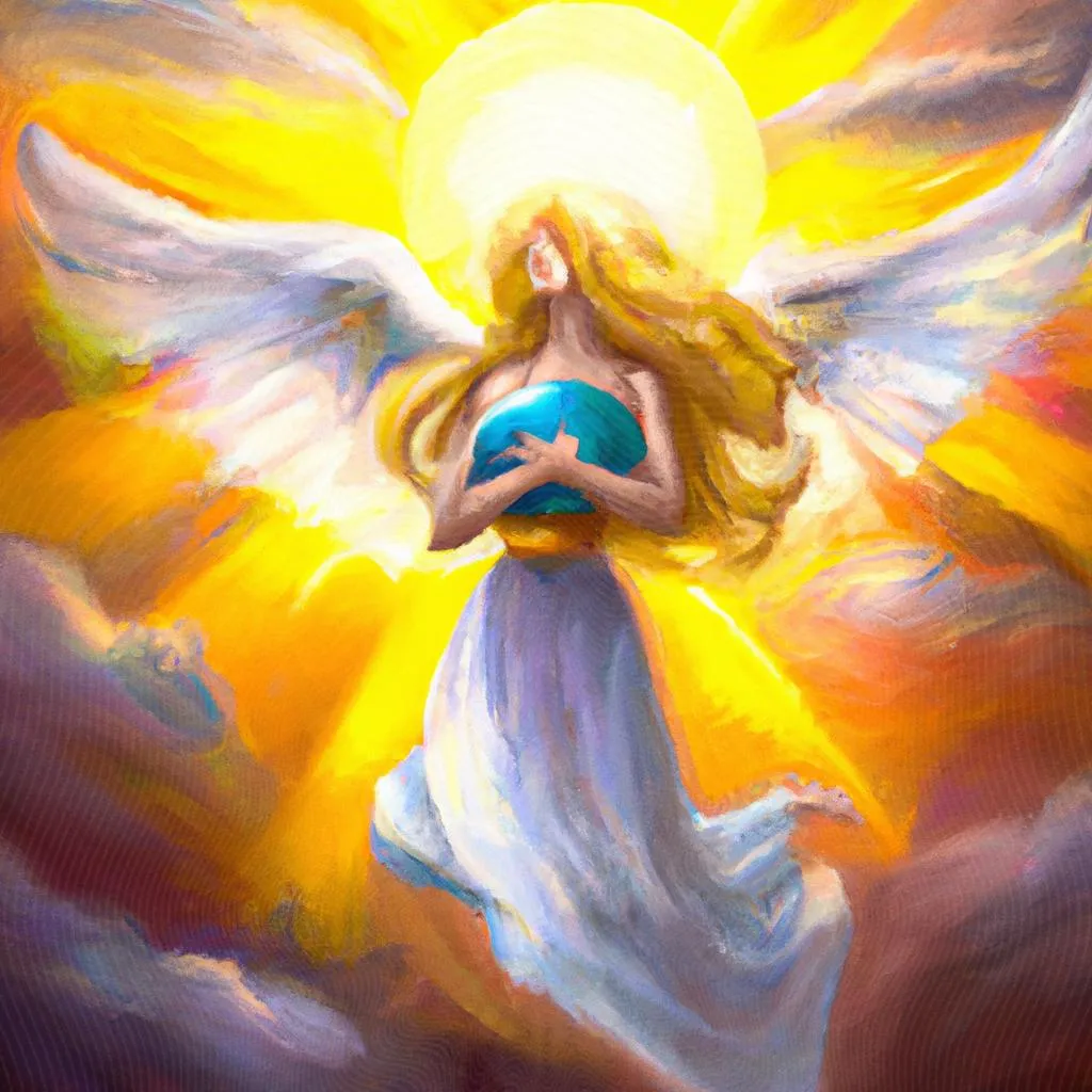 uma composição gráfica de espirito de deus colo de deus