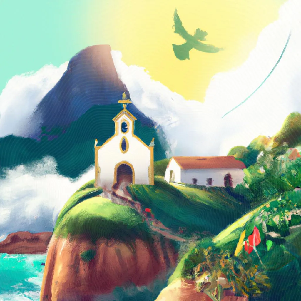 Descubra as maravilhas espirituais do turismo no Espírito Santo: roteiros e dicas! 2 uma paisagem ilustrada de espirito santo turismo o que fazer