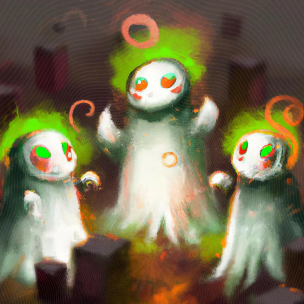 uma pintura a óleo sobre espiritos que gostam de sujeira