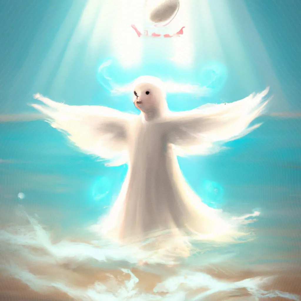 uma pintura a óleo sobre fui batizado no espirito santo