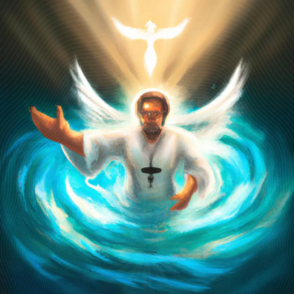 uma ilustração em preto e branco de fui batizado no espirito santo