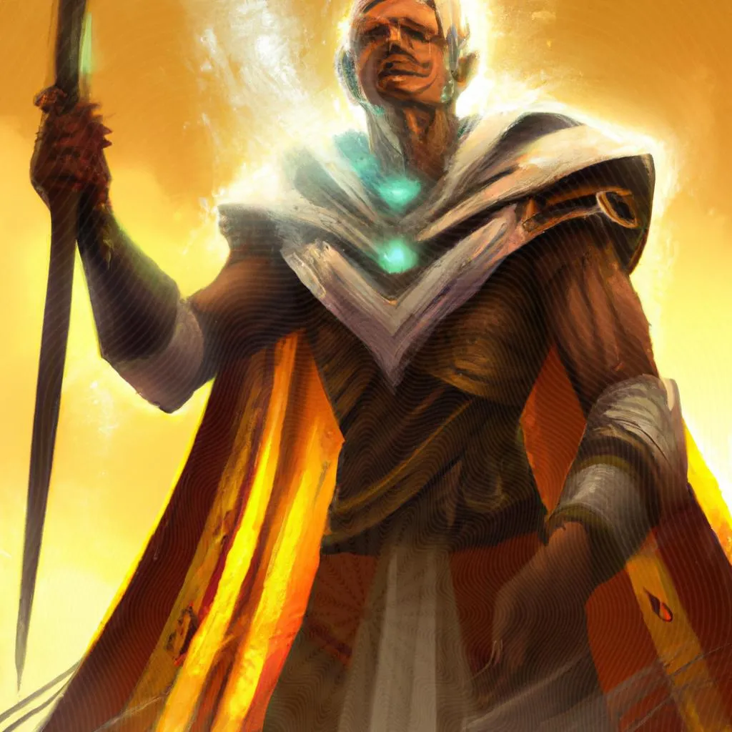 A Jornada do Guerreiro Espiritual: Descubra o Significado do Espírito Santo 4 uma pintura figurativa de guerreiro do espirito santo