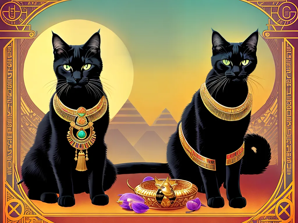 ilustracao Bastet Deusa dos Gatos e da Fertilidade