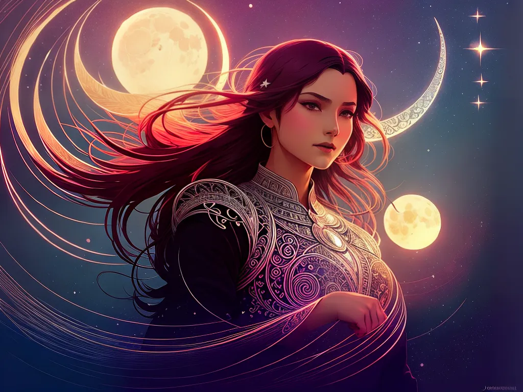 ilustracao Desvendando os Segredos da Lua Crescente no Calendario Lunar