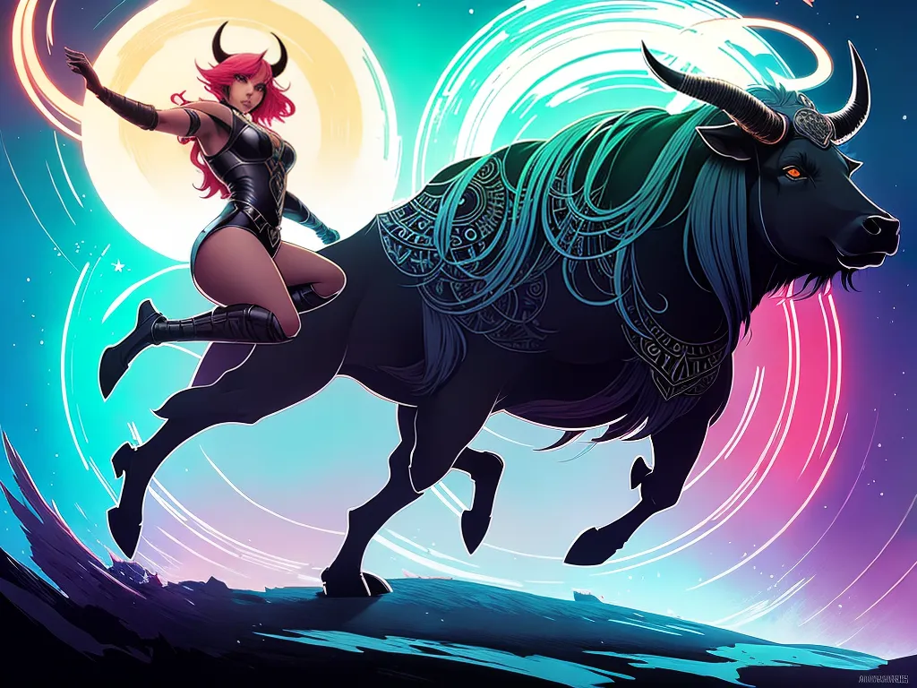 ilustracao Teimosia e Determinacao Saturno em Touro