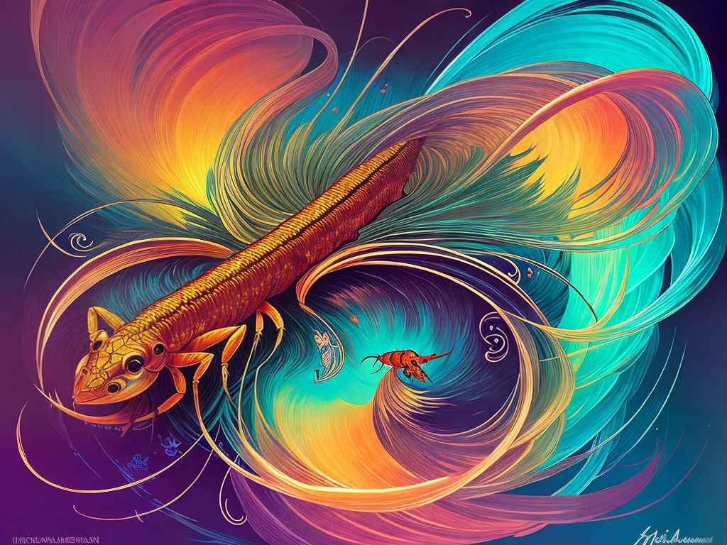 ilustracao escorpiao peixes cara metade 1