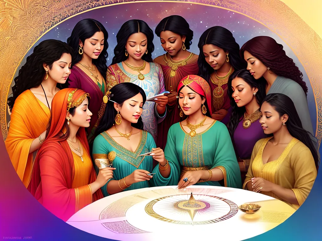 ilustracao mulheres astrologia relacao