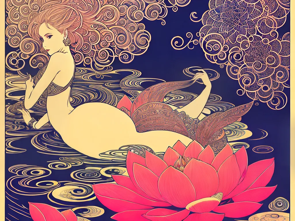 ilustracao significado da flor de lotus