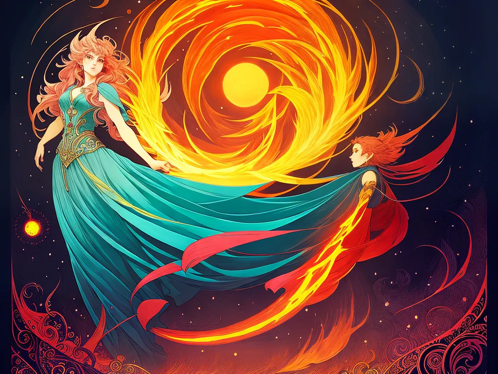 ilustracao significado sonhar com fogo