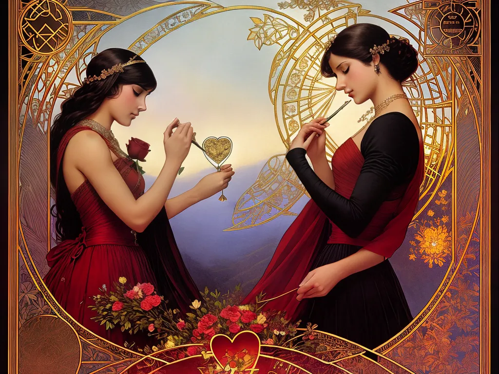 ilustracao tirar cartas tarot amor