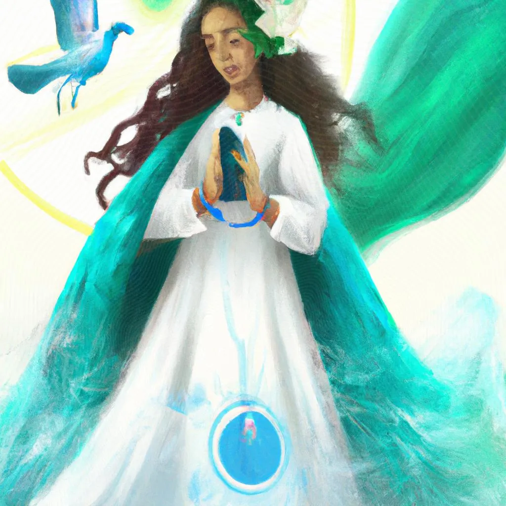 uma obra de arte ilustrativa de novena do espirito santo canção nova