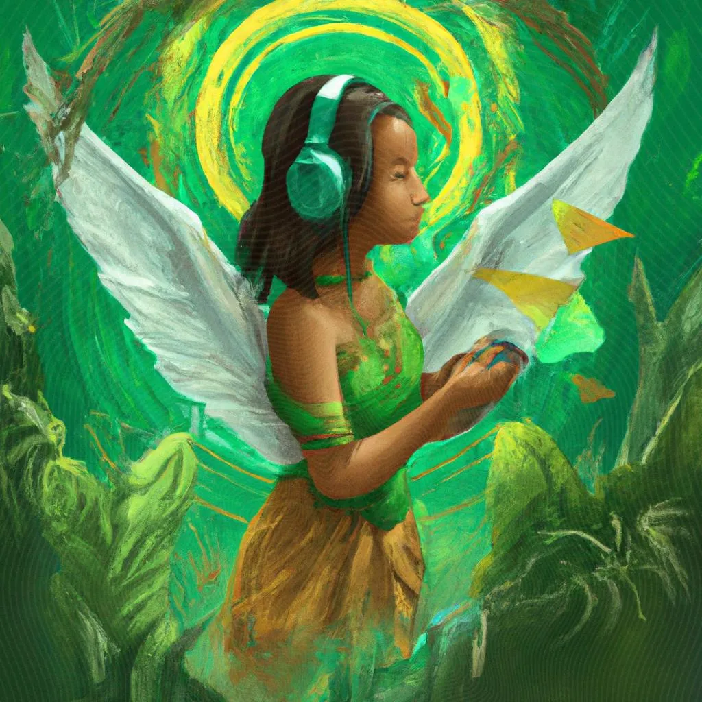 uma imagem impressionista de ouvir a musica espirito santo