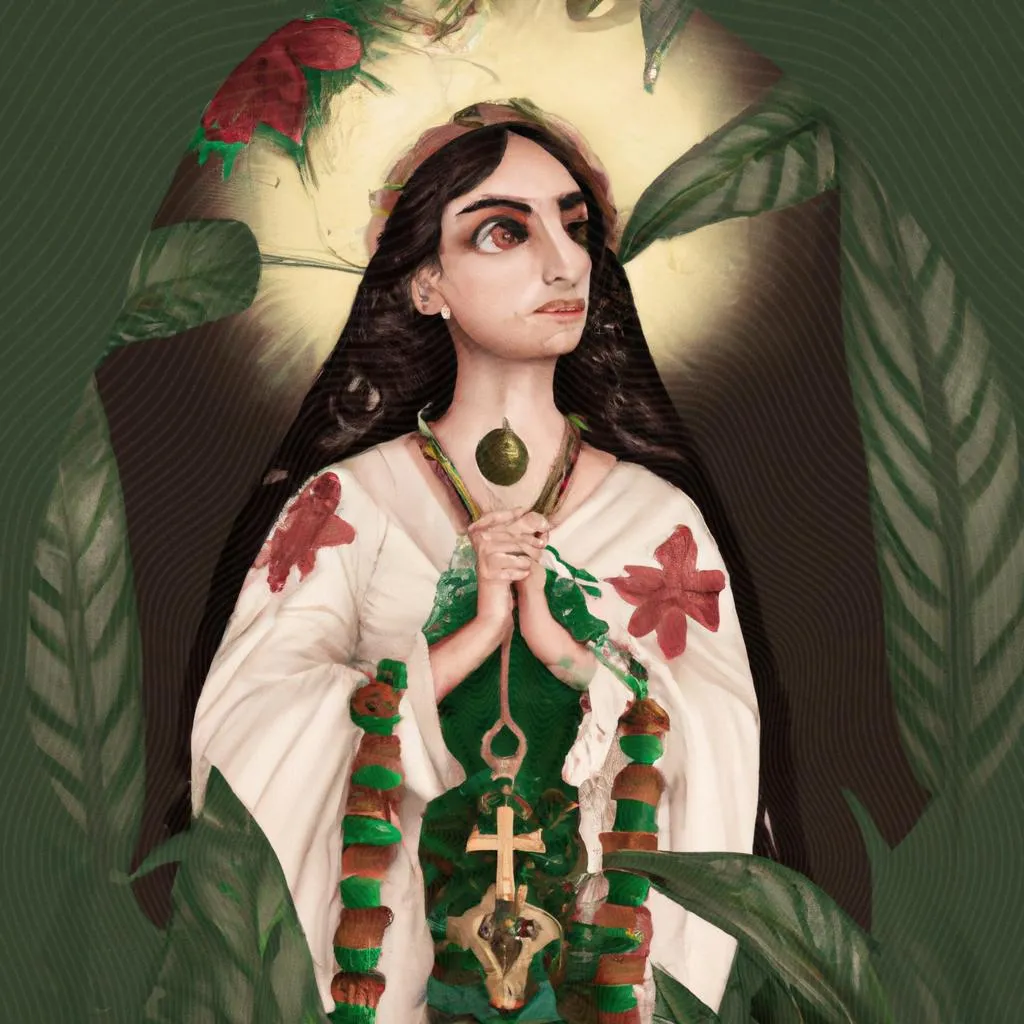 uma escultura ilustrada de terco do espirito santo elena guerra