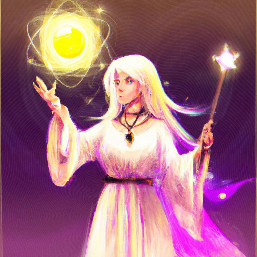 uma figura desenhada de wicca e espiritismo