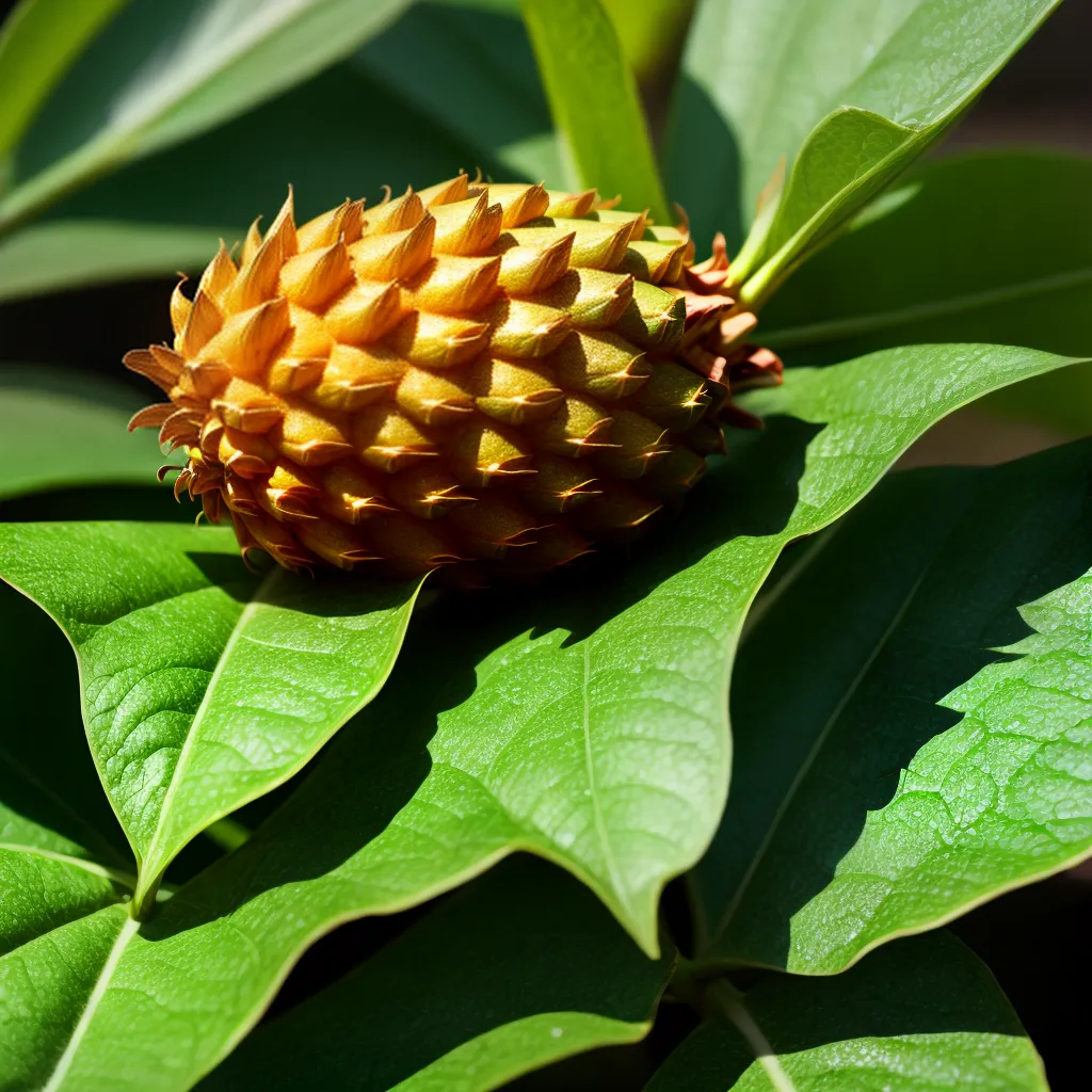 Fotos abacaxi dourado folhas verdes 2