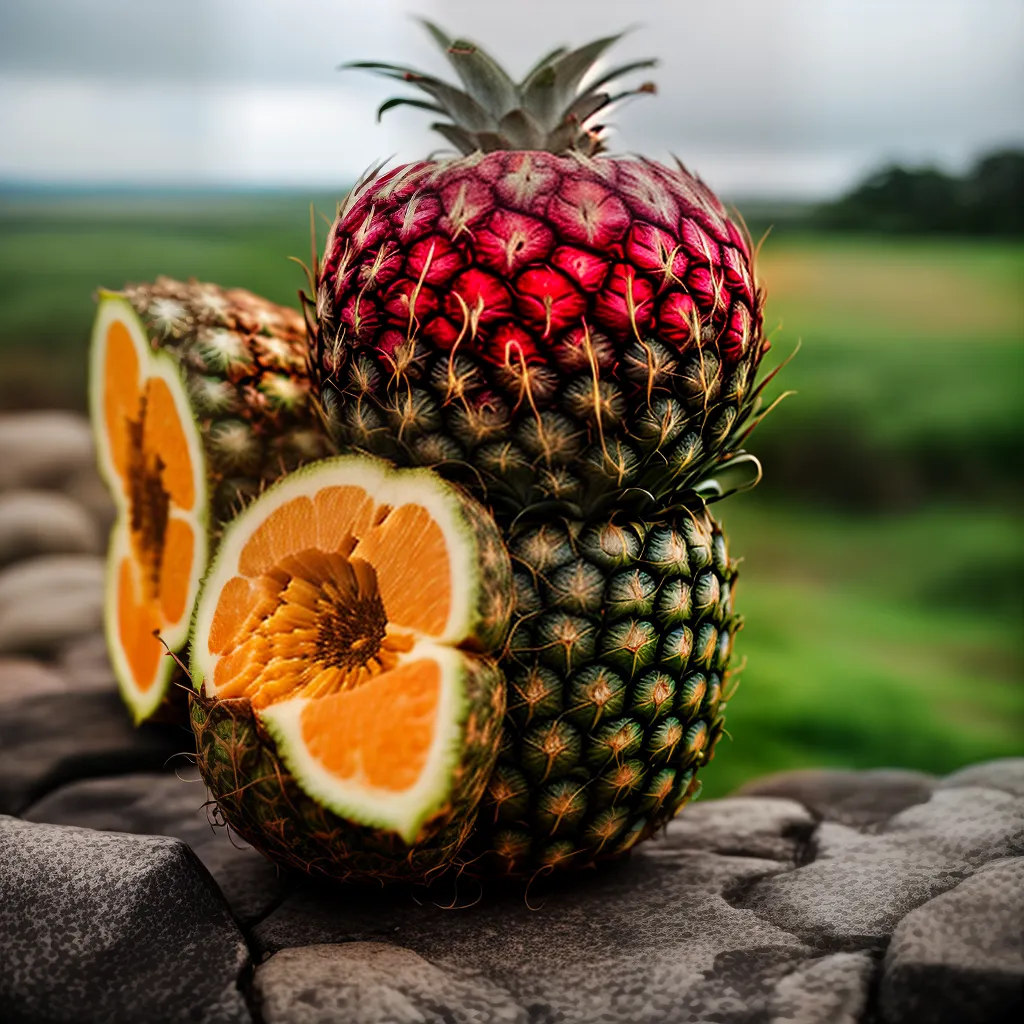 Fotos abacaxi frutas tropicais texturas cores