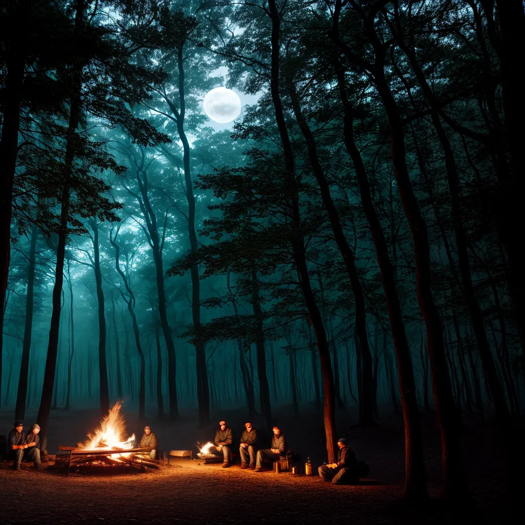 Desvendando os Gemidosos da Noite: O Que Significa Sonhar com Lamentos em Acampamentos? 6 Fotos acampamento floresta lua sonhos sussurros