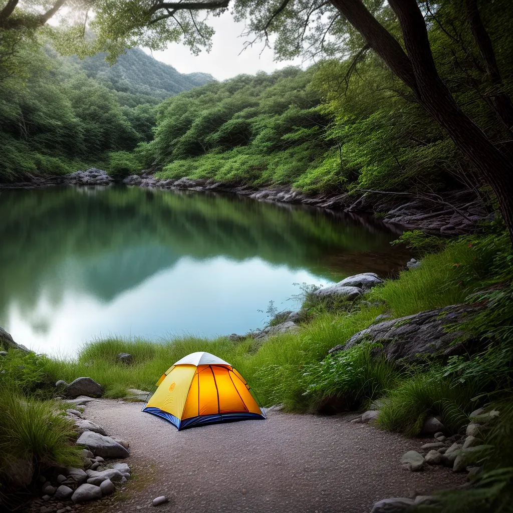 Fotos acampamento natureza rio por do sol