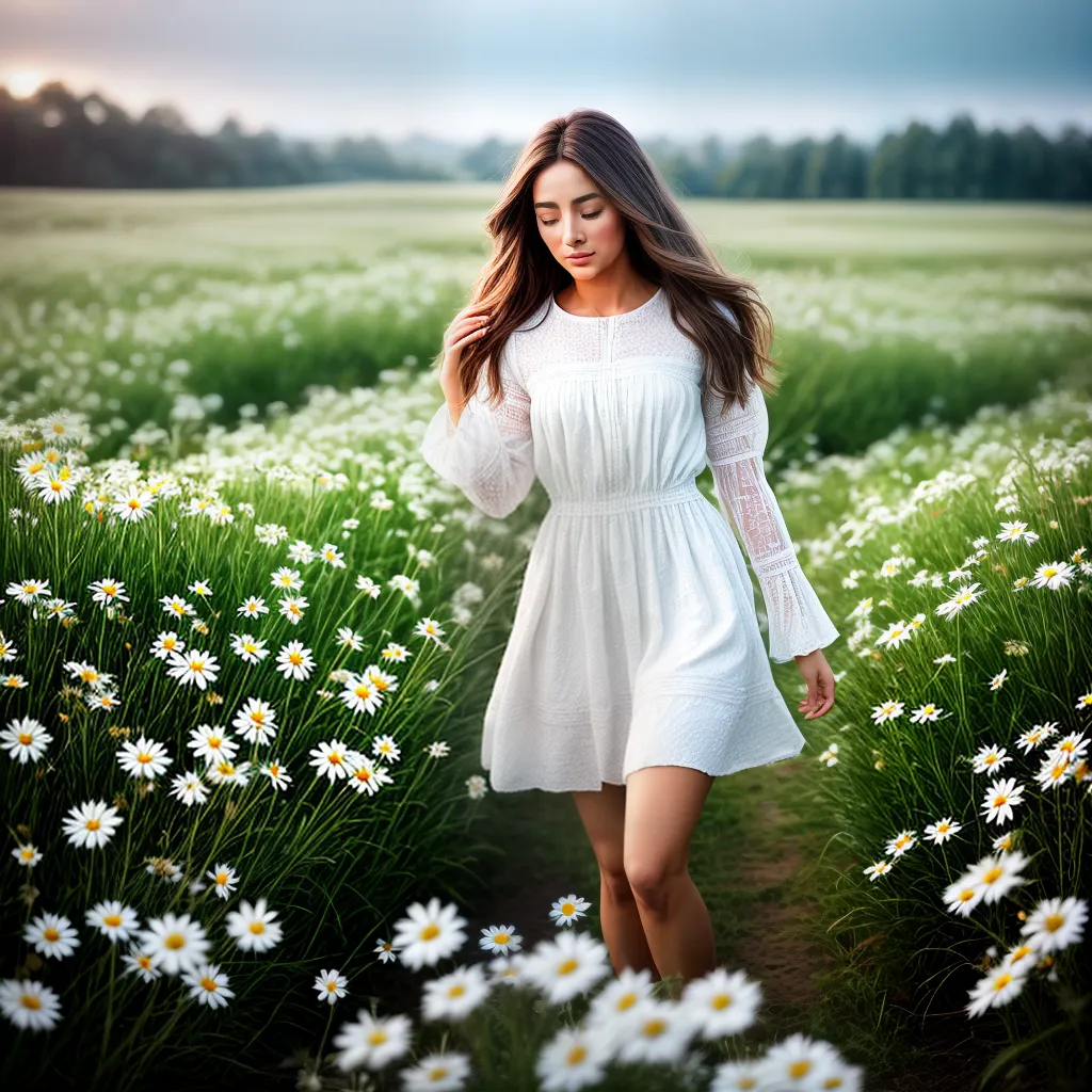 Qual o Significado de Sonhar com Flores Brancas na Adolescência? 2 Fotos adolescencia campo flores brancas pureza