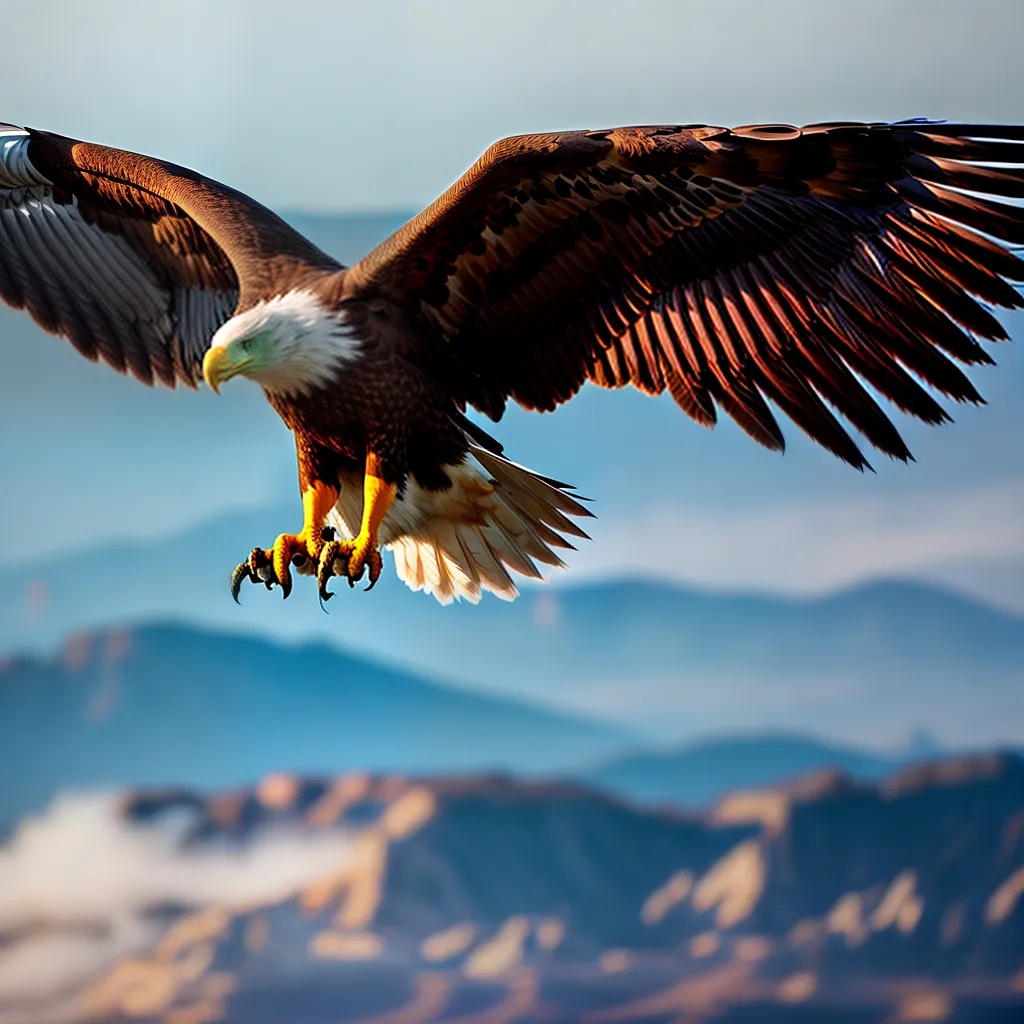 Sonhar com Águia: Significado e Interpretação 3 Fotos aguia voo nuvens talons garra