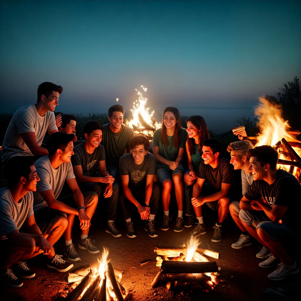 O que Significa Sonhar com Amigos? 4 Fotos amigos fogueira historias sonhos