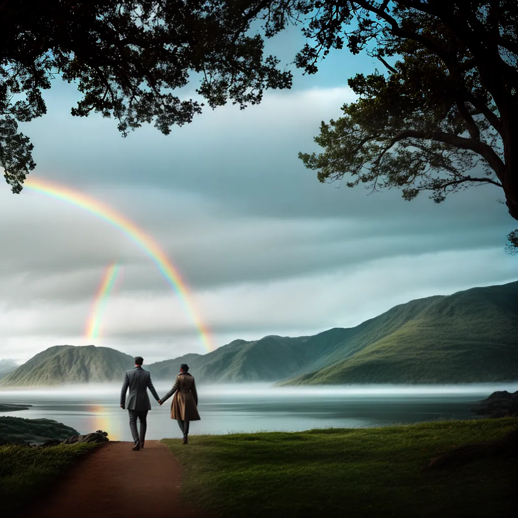 Atração e Gentileza nos Sonhos: O Que Significa? 2 Fotos amor arcoiris paisagem serenidade