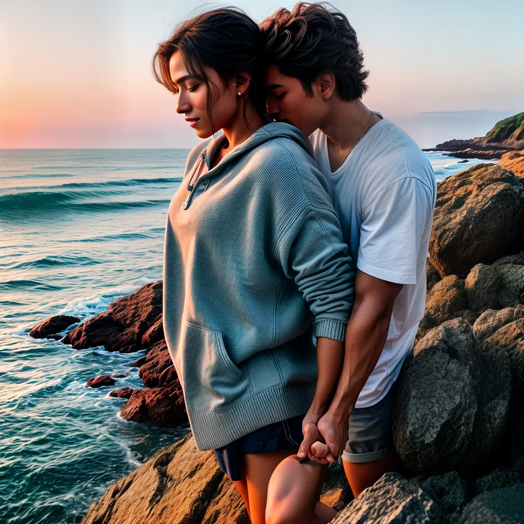 Fotos amor verdadeiro casal praia por do sol 1