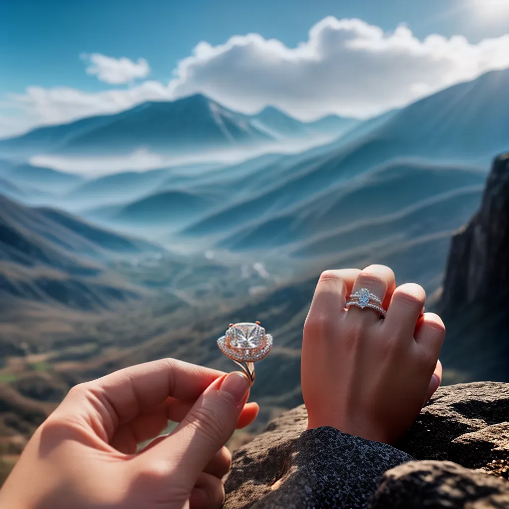 Fotos anel diamante nuvens sonhos