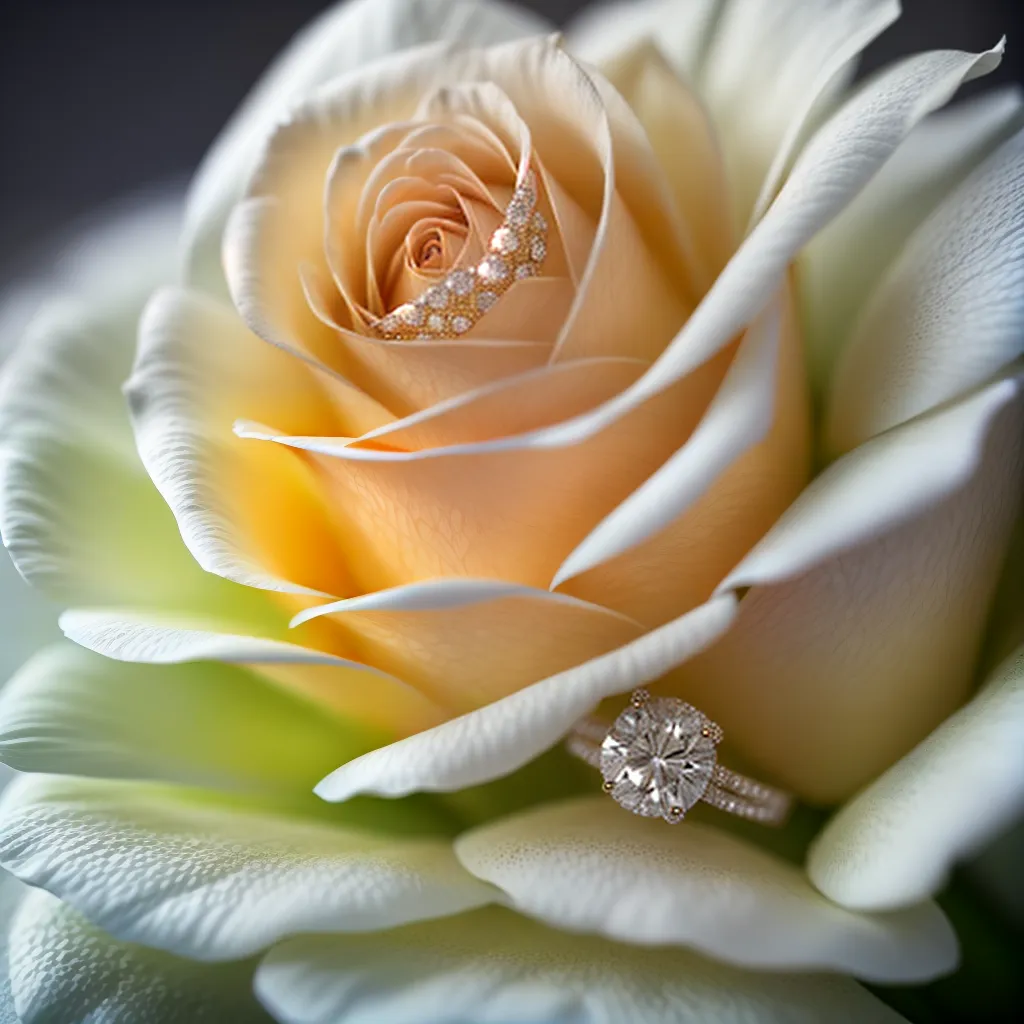 Fotos anel no petalas de rosa