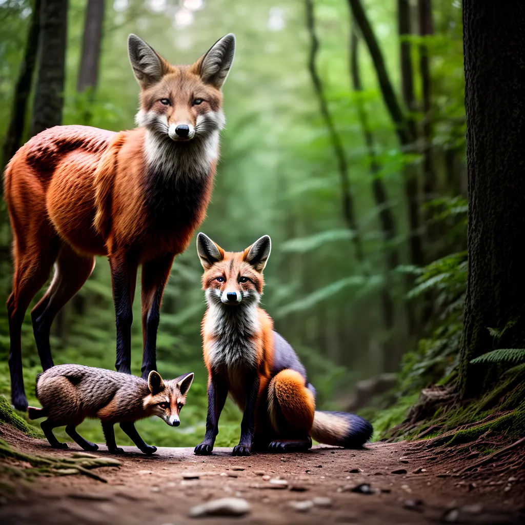 Descubra qual é o significado de sonhar com um Encontro de Animais na Floresta 5 Fotos animais floresta deer fox raccoon