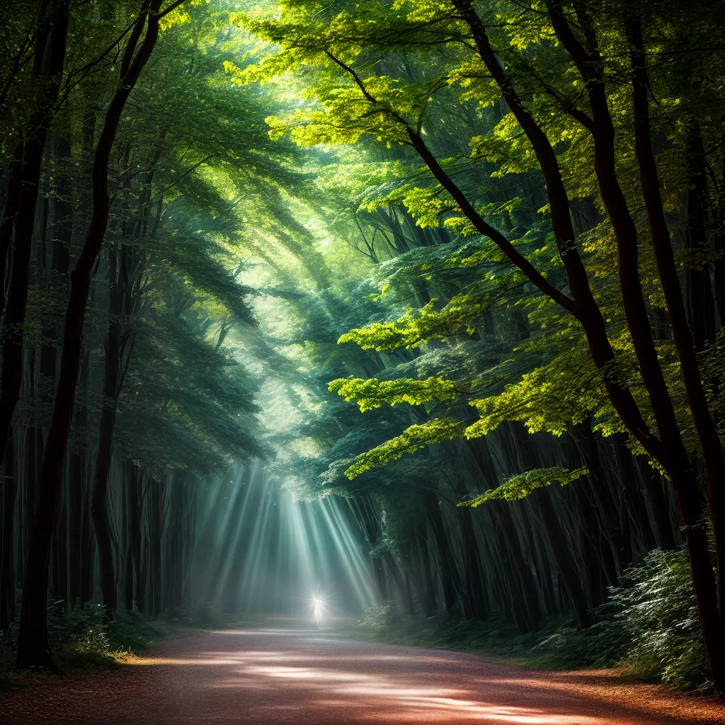 Descubra o Significado de Sonhar com Anjos na Aventura 3 Fotos anjo floresta raios luz divina