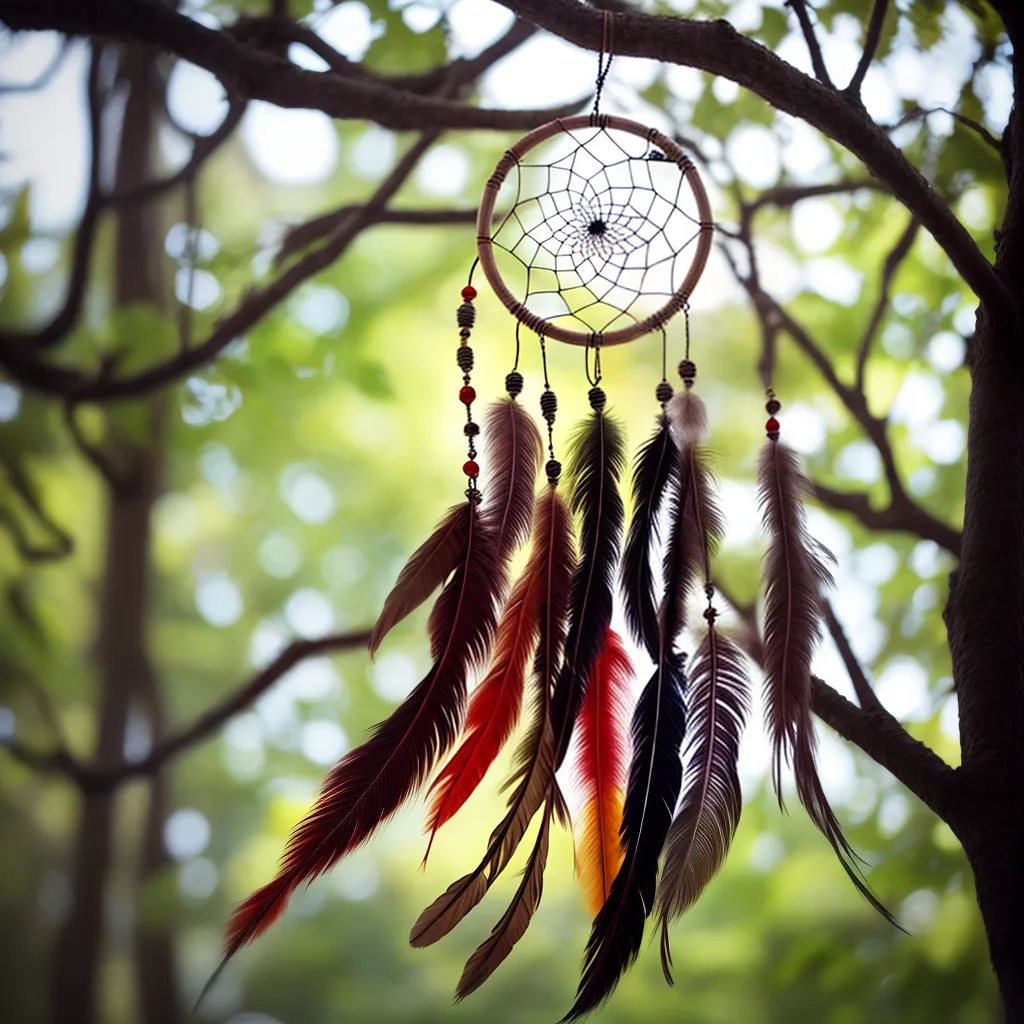 Sonhos Não Convencionais: Significados e Interpretacões Alternativas 5 Fotos apanhador sonhos arvore pena beads 1