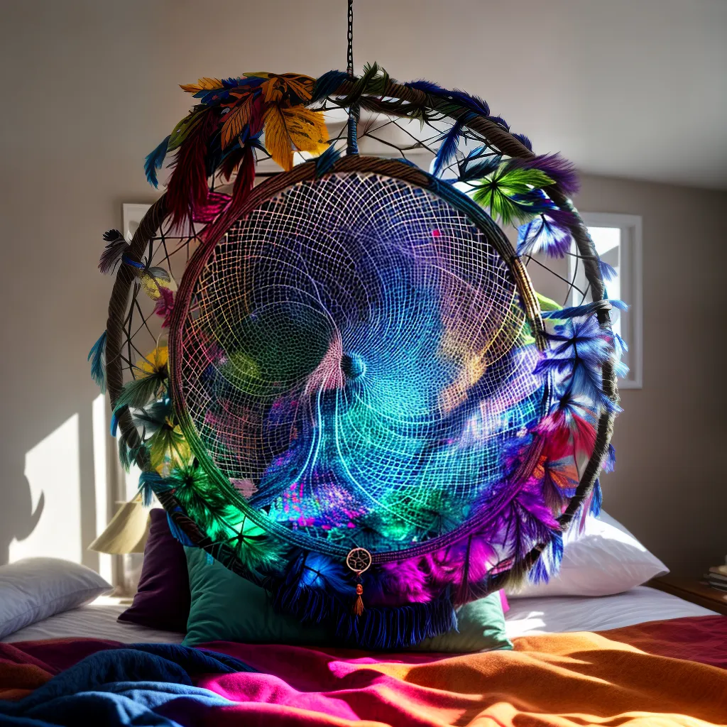 Descubra o Significado dos Seus Sonhos 2 Fotos apanhador sonhos cama colorido 7