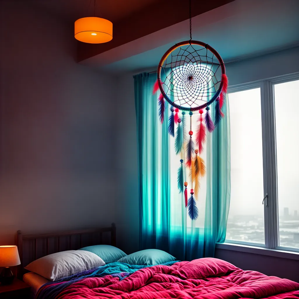 sonho: Descubra o que isso pode revelar sobre suas emoções! 5 Fotos apanhador sonhos cama cores 5