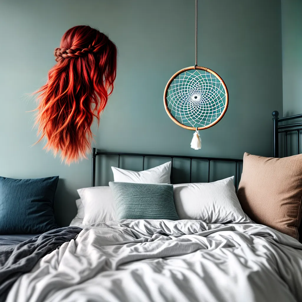 Fotos apanhador sonhos cama dormindo 14