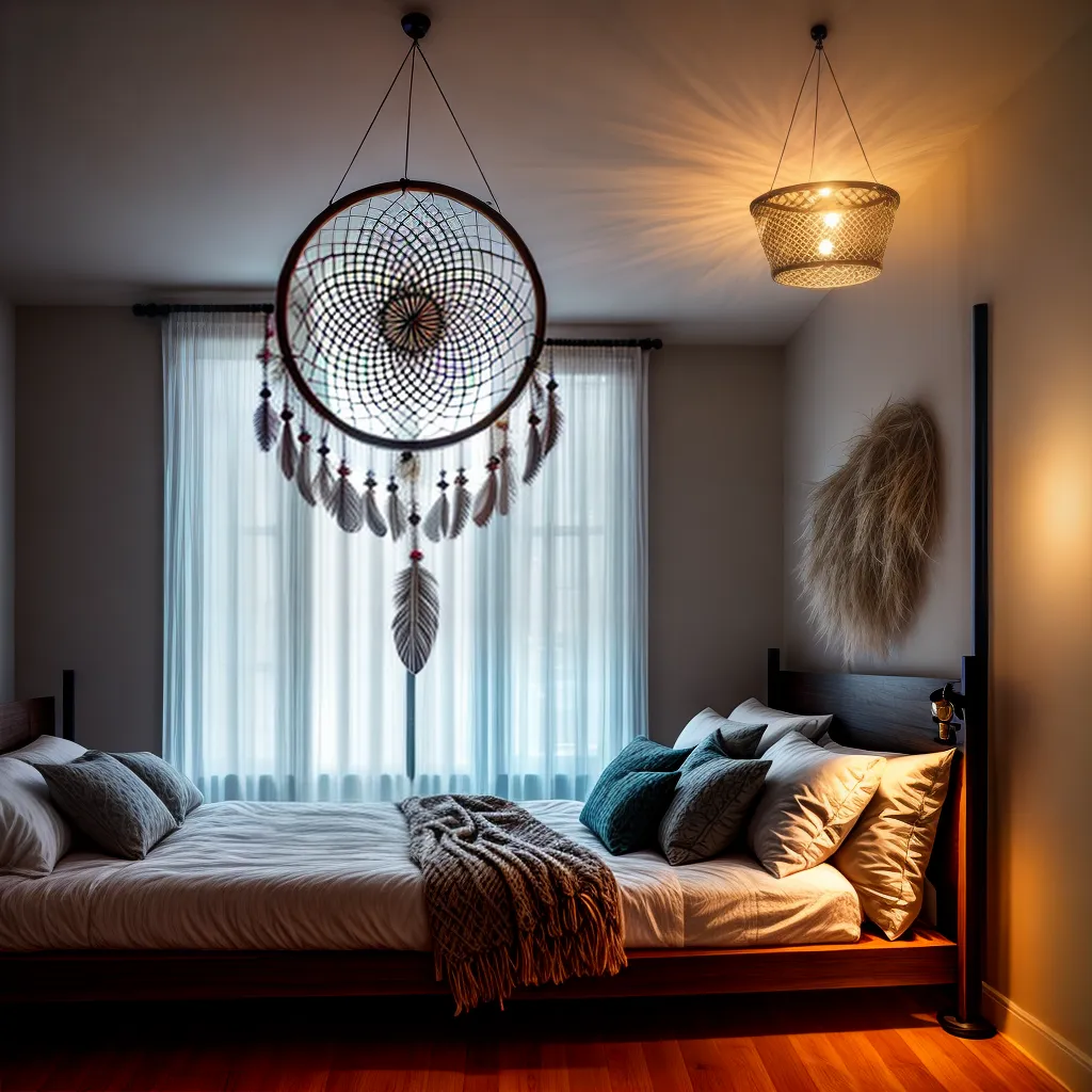 Fotos apanhador sonhos cama dormindo 19
