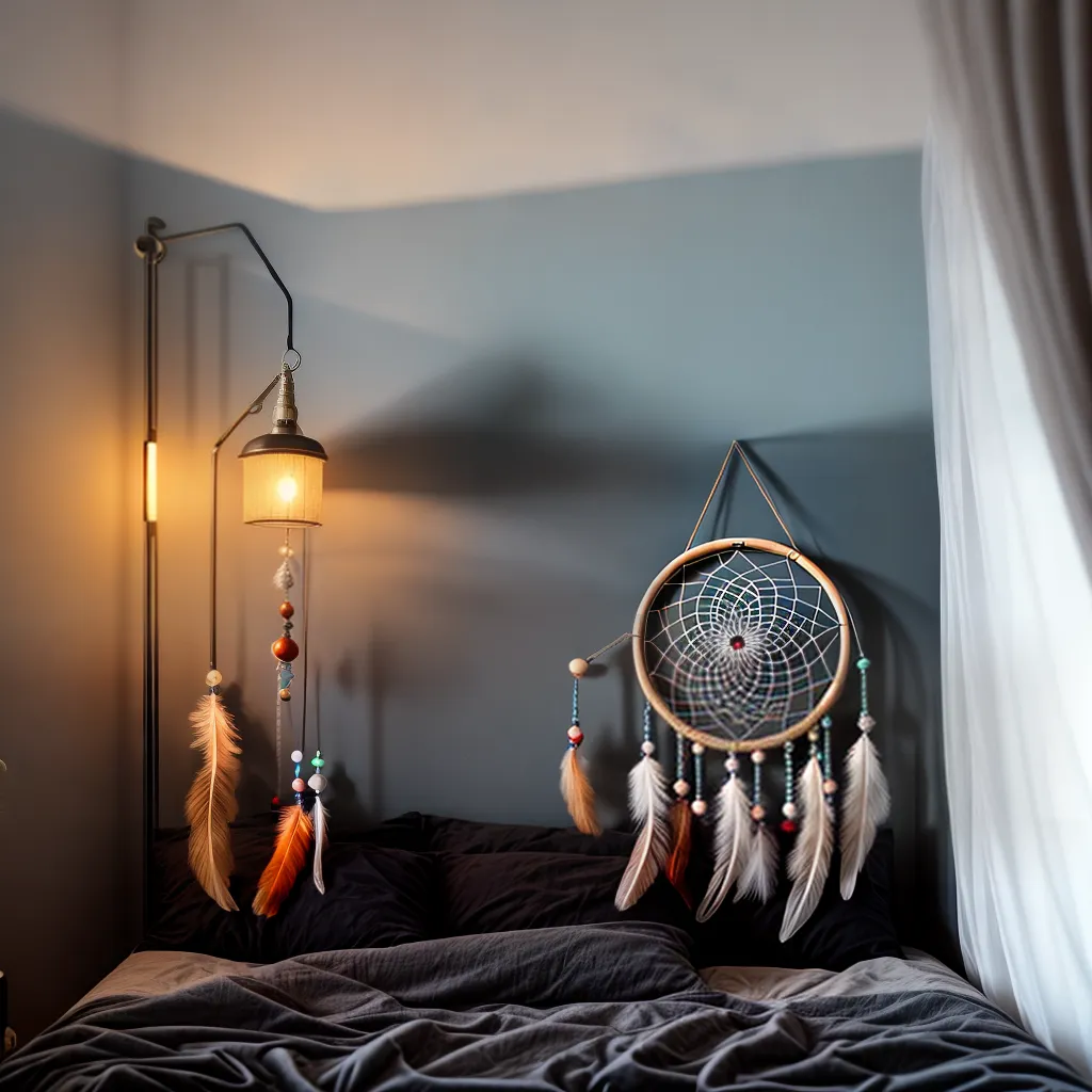 Fotos apanhador sonhos cama dormindo 2