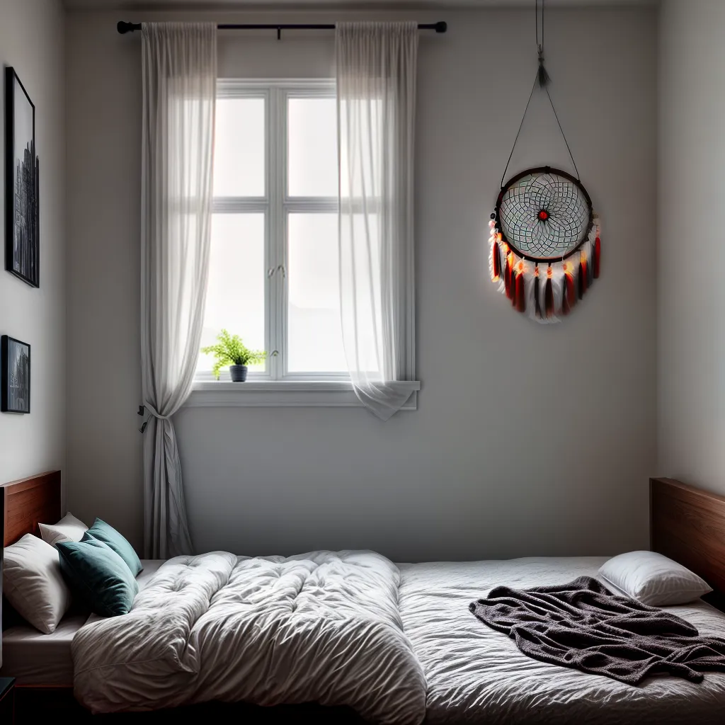 Fotos apanhador sonhos cama dormindo 8