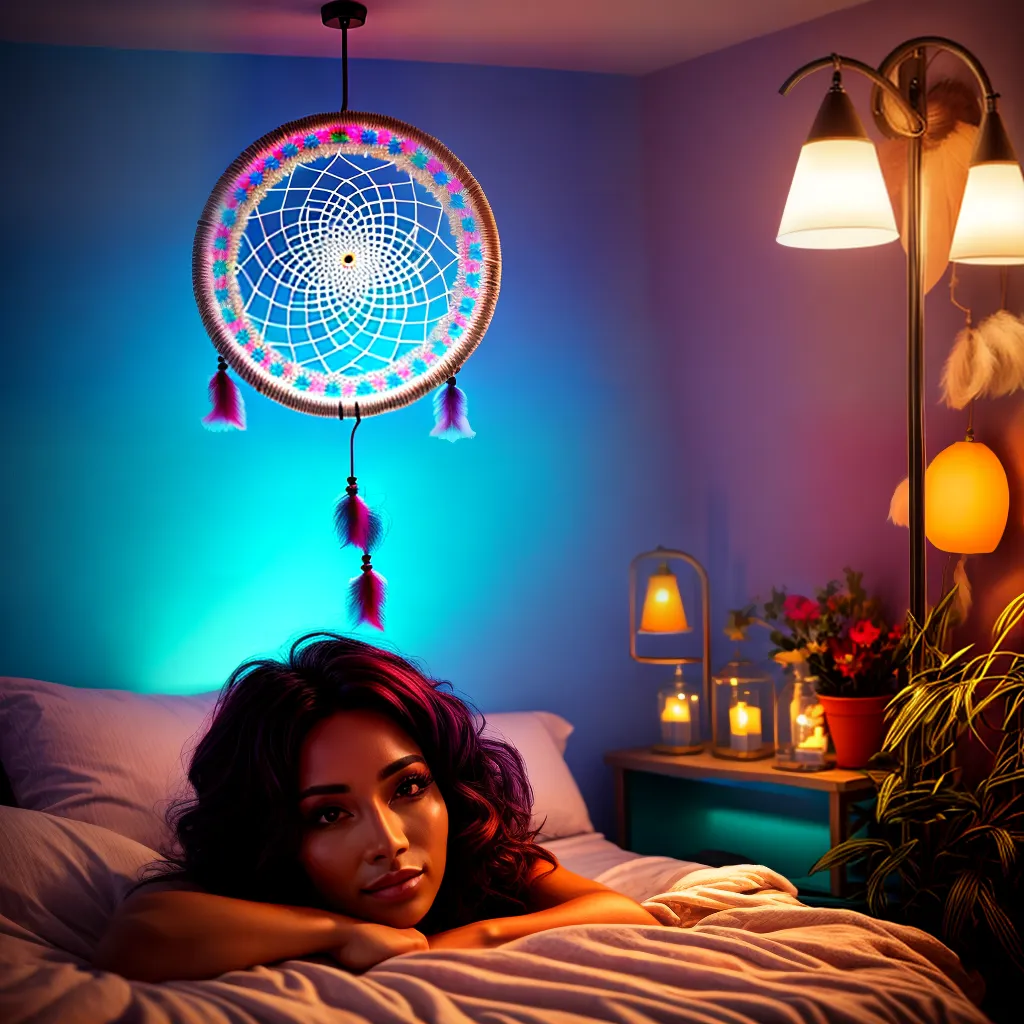 Fotos apanhador sonhos cama dormindo elementos