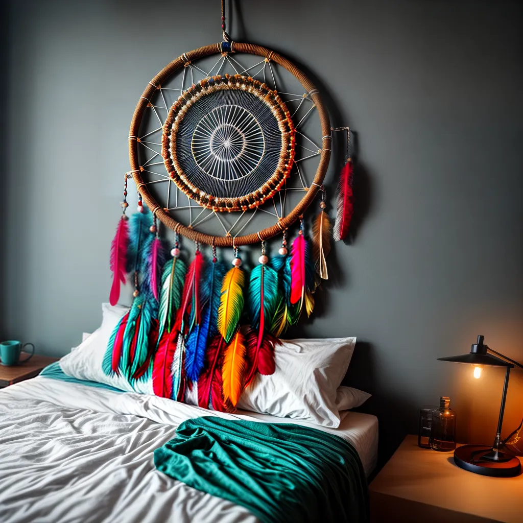 Fotos apanhador sonhos cama simbolos dreams