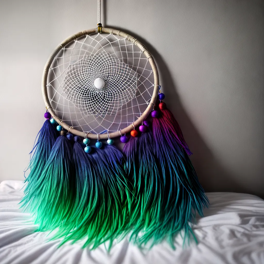 Desvendando o Sono: Um Estudo do Significado de seus Sonhos Noturnos 5 Fotos apanhador sonhos colorido cama 2