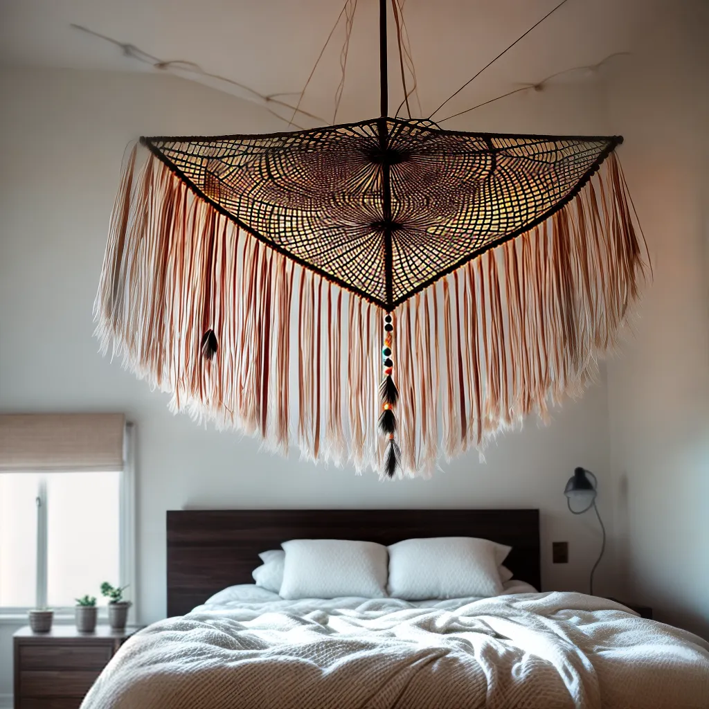 Fotos apanhador sonhos luz cama 9