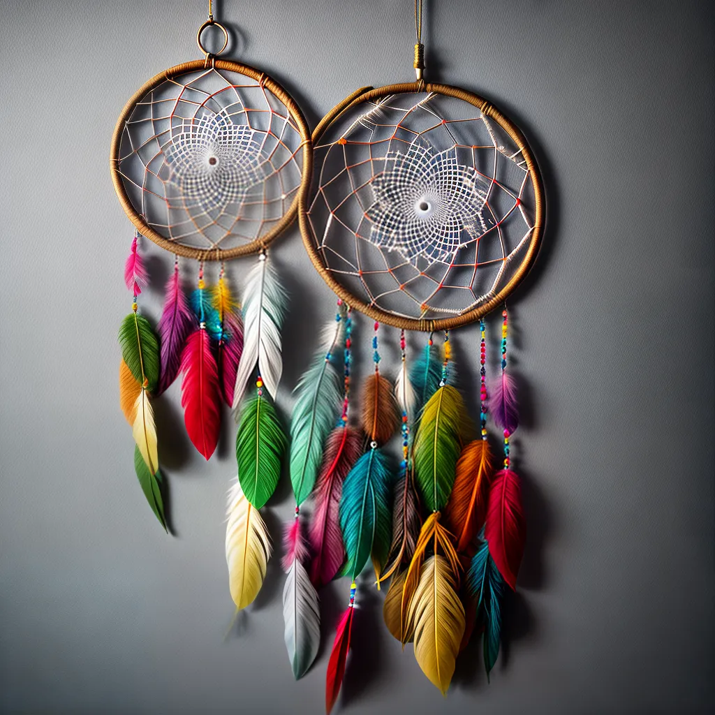 O Lado Oculto dos Sonhos: Desvende o Significado Esotérico 4 Fotos apanhador sonhos misterioso pena beads