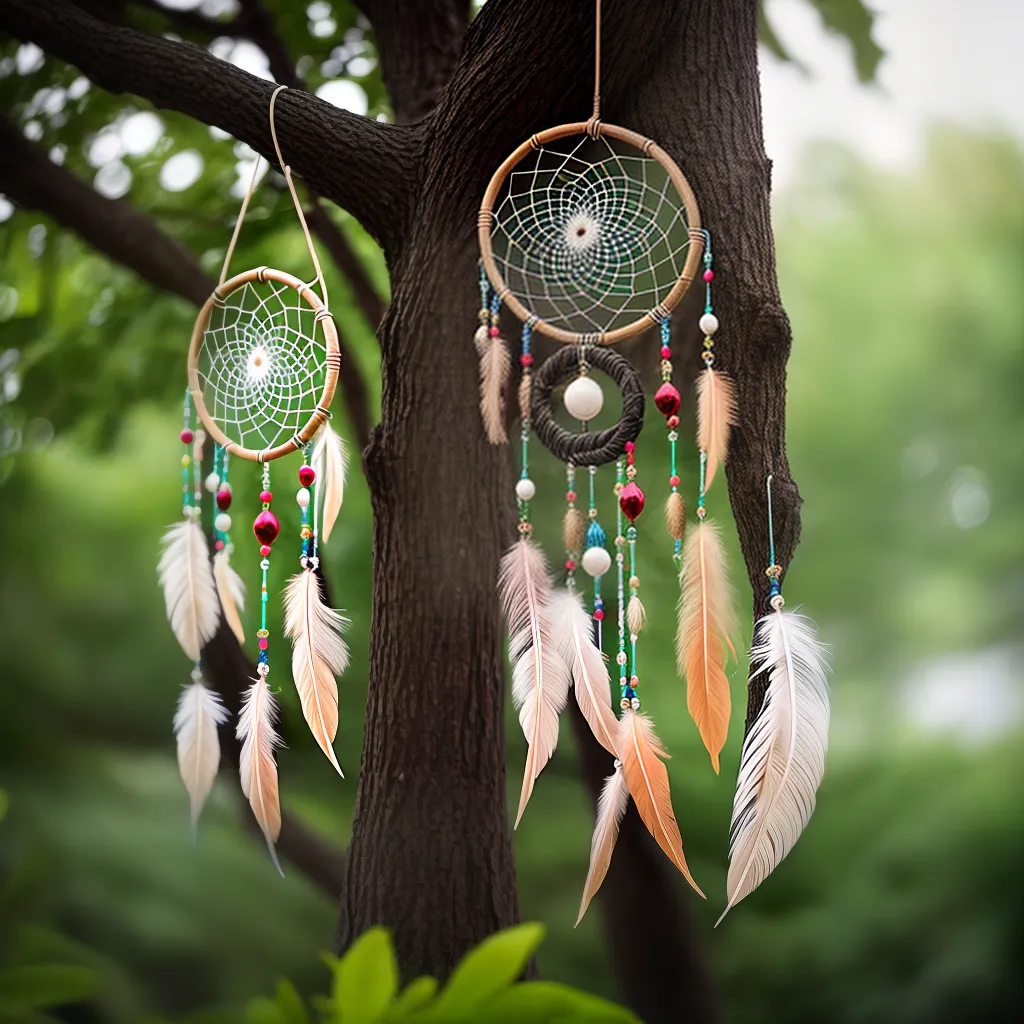 Sonhos Não Convencionais: Significados e Interpretacões Alternativas 6 Fotos apanhador sonhos pena beads 17